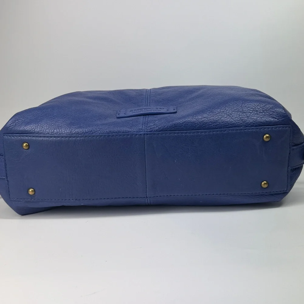 American Leather Co. Thayer Perfect Hobo‎ Bag Cerulean Blue